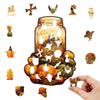Beautiful autumn scenery glass jar wooden puzzle - Unipuzzles