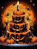 Halloween gift -3 layers of cake lit with pumpkin candles - Unipuzzles