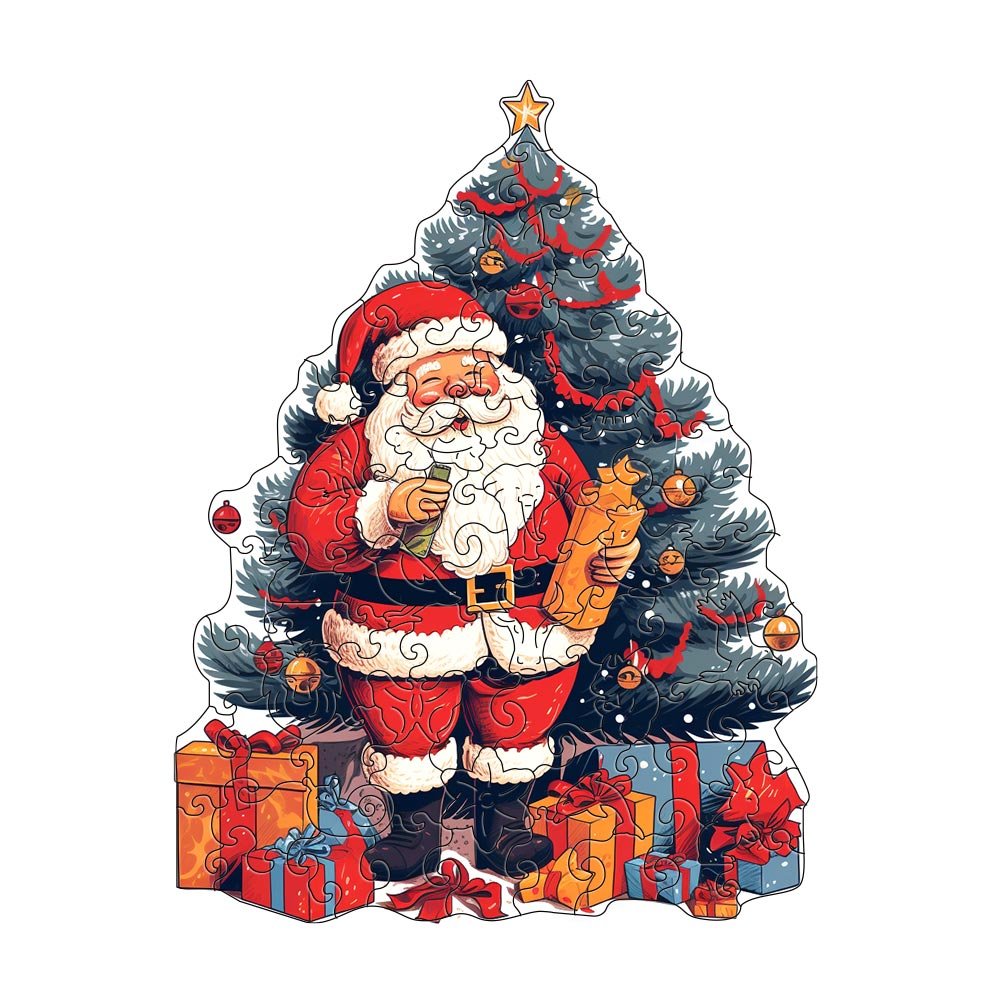 Santa Claus holiday Wooden Jigsaw Puzzle – Unipuzzles