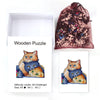 3 stacked cat original wooden puzzles - Unipuzzles