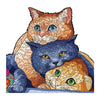 3 stacked cat original wooden puzzles - Unipuzzles