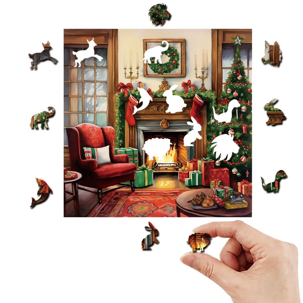 A bonfire puzzle in the Christmas Hall - Unipuzzles