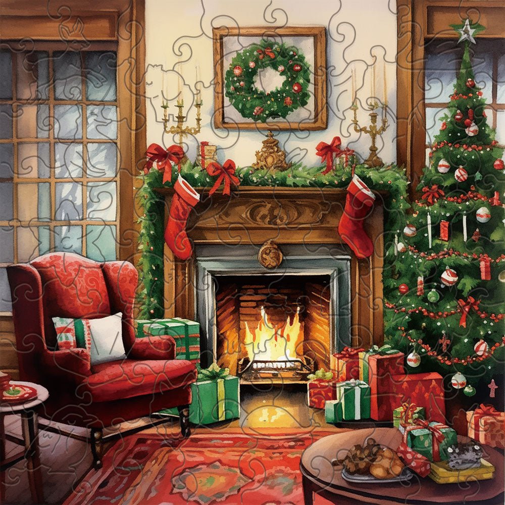 A bonfire puzzle in the Christmas Hall - Unipuzzles