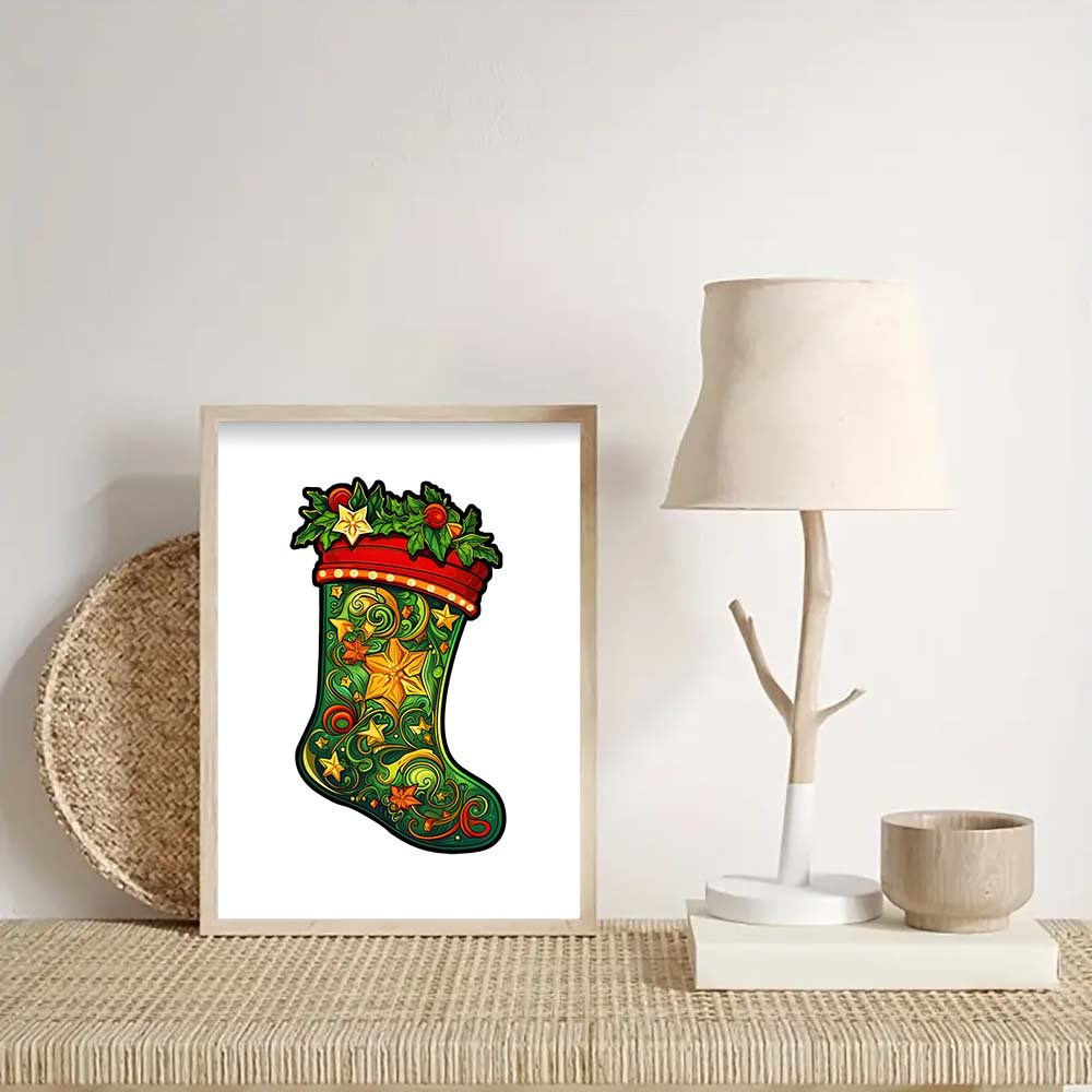 A Christmas Stocking Wooden Puzzle - Unipuzzles