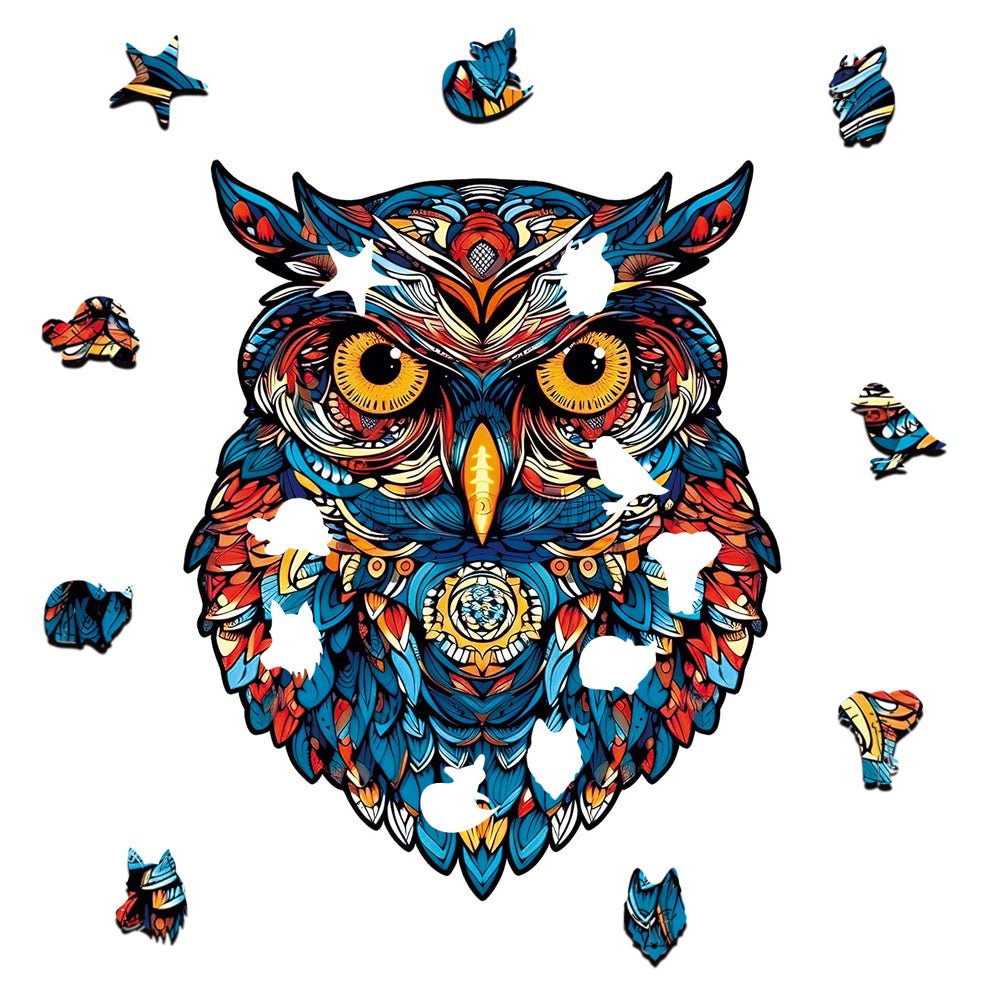 Amber Silent Eye Owl - Unipuzzles