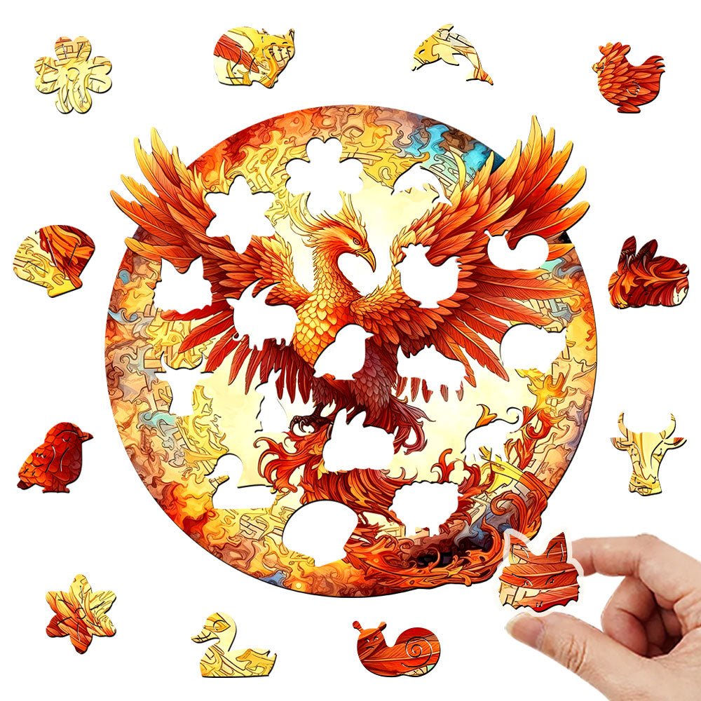 Ancient Suzaku totem original wooden puzzle - Unipuzzles