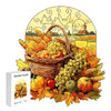 Autumn watercolor harvest Festival wooden puzzle - Unipuzzles