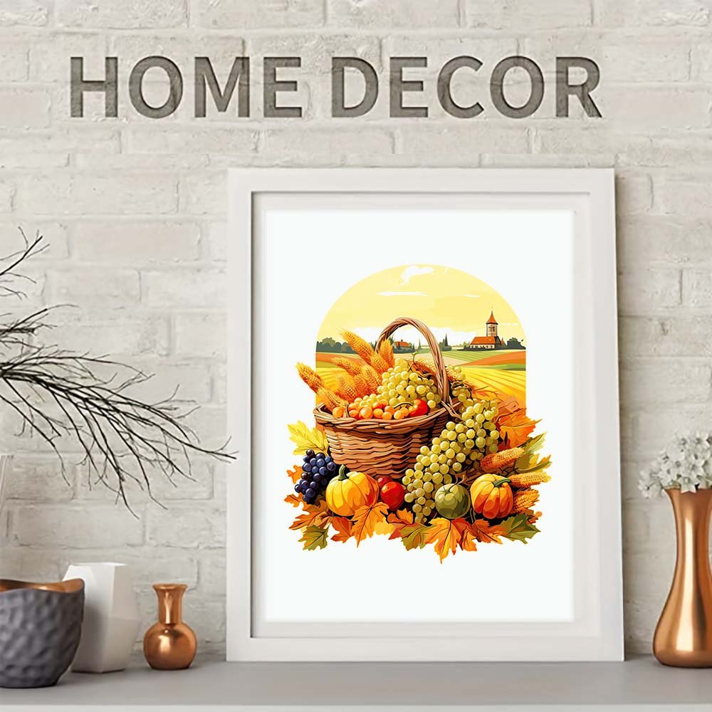 Autumn watercolor harvest Festival wooden puzzle - Unipuzzles