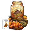 Beautiful autumn scenery glass jar wooden puzzle - Unipuzzles