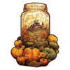 Charger l&#39;image dans la visionneuse de la galerie, Beautiful autumn scenery glass jar wooden puzzle - Unipuzzles