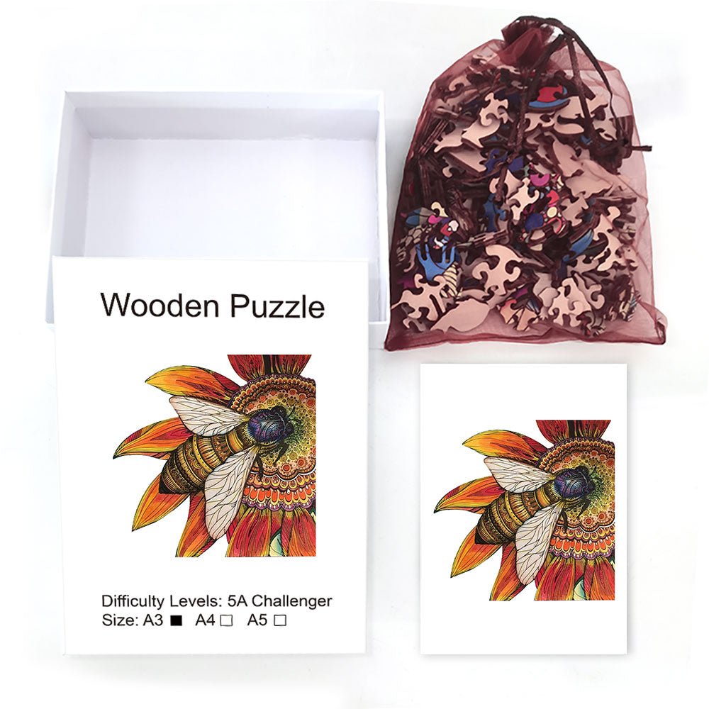 Bee - Wooden Jigsaw Puzzle - Unipuzzles