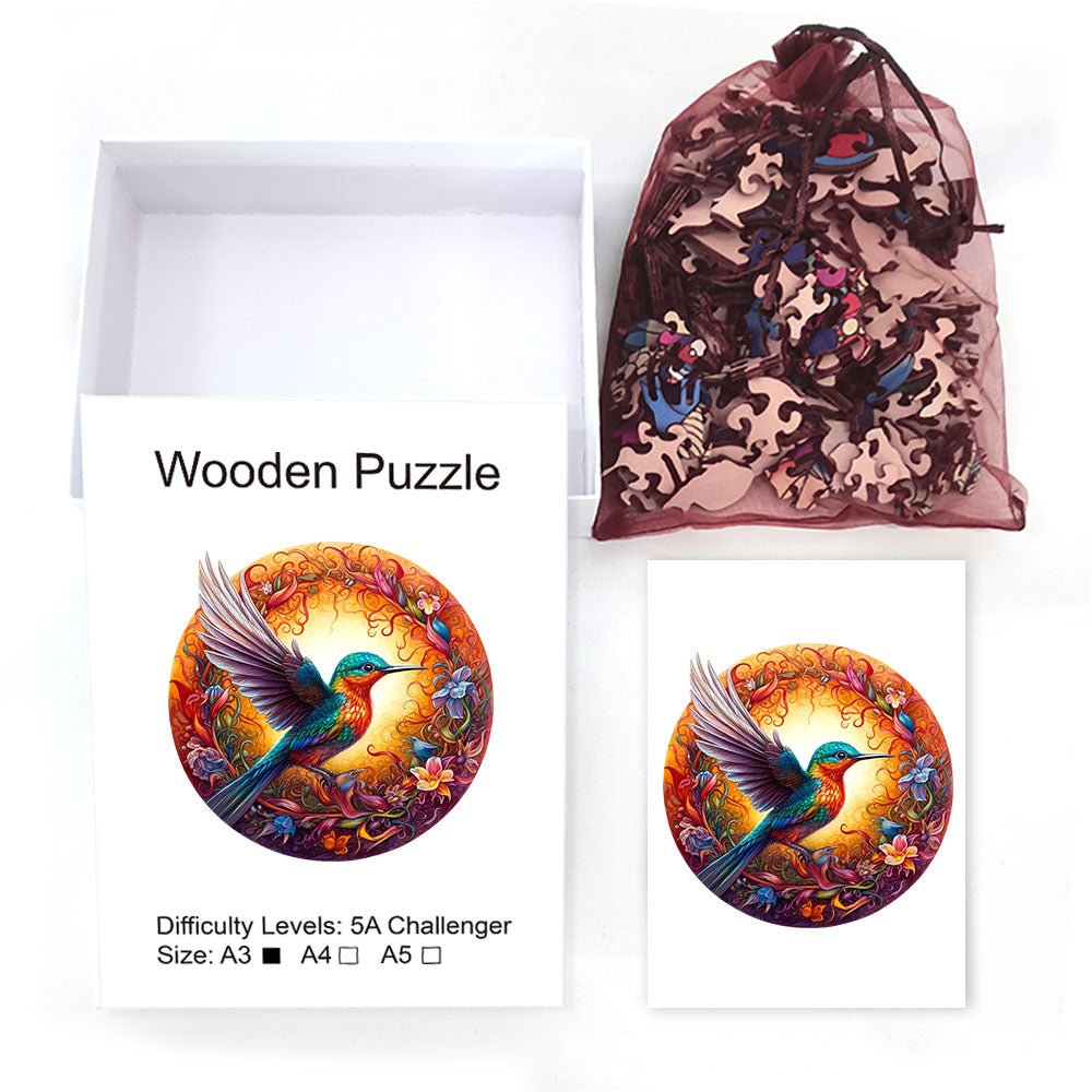 Bird And Bloom - Wooden Jigsaw Puzzle - Unipuzzles