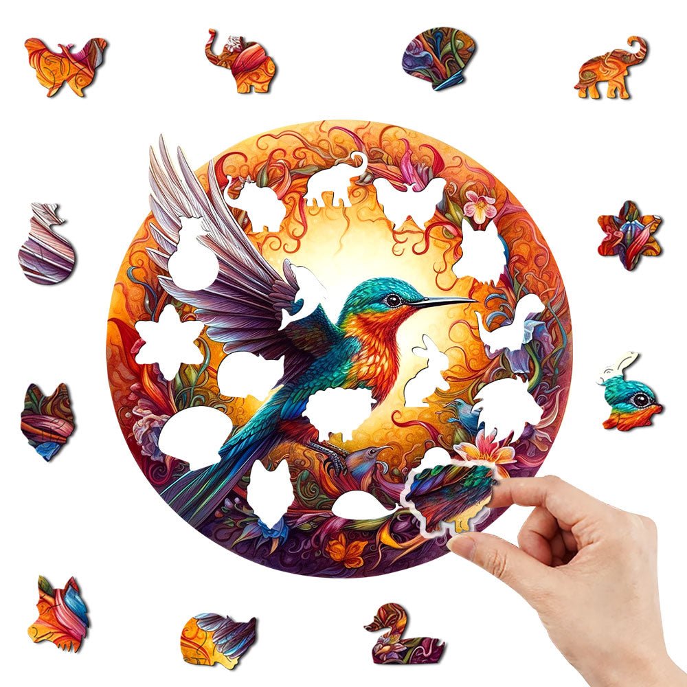 Bird And Bloom - Wooden Jigsaw Puzzle - Unipuzzles