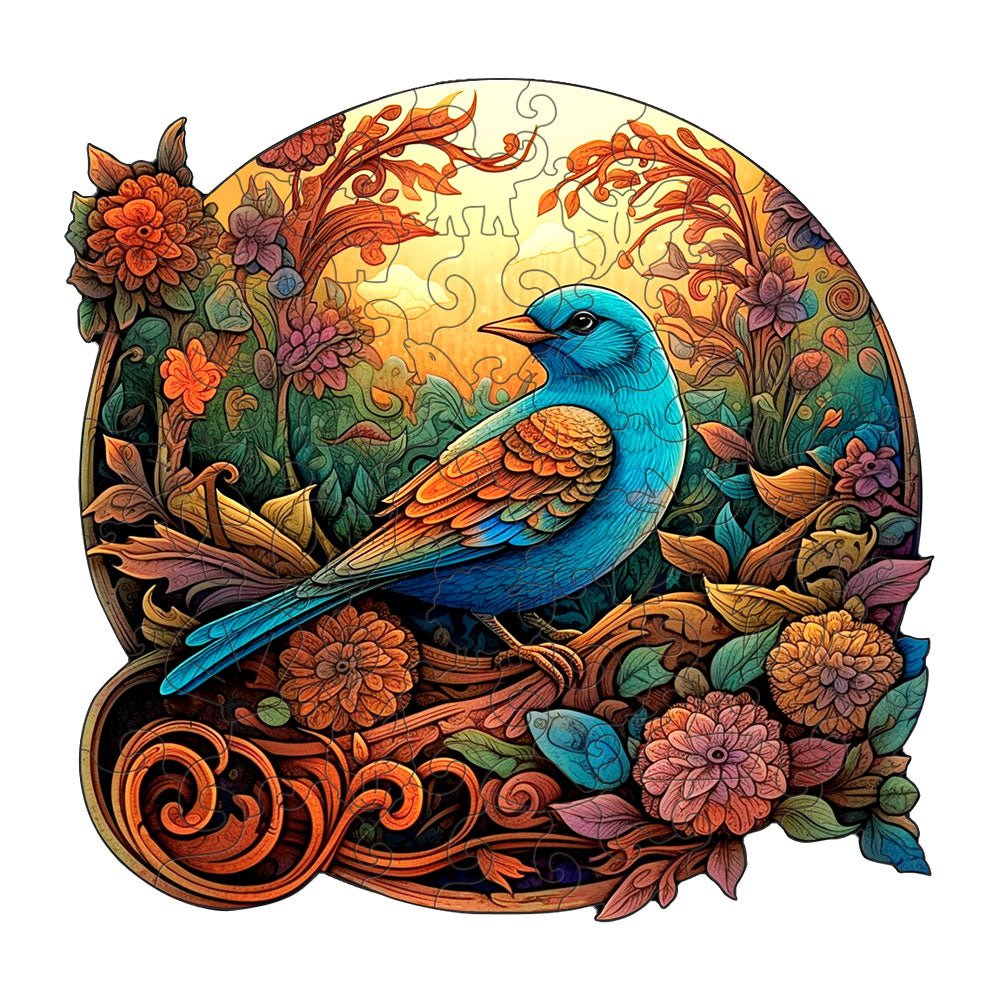 Bird And Bloom - Wooden Jigsaw Puzzle - Unipuzzles