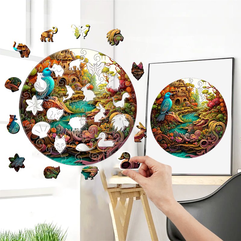 Bird And Bloom - Wooden Jigsaw Puzzle - Unipuzzles