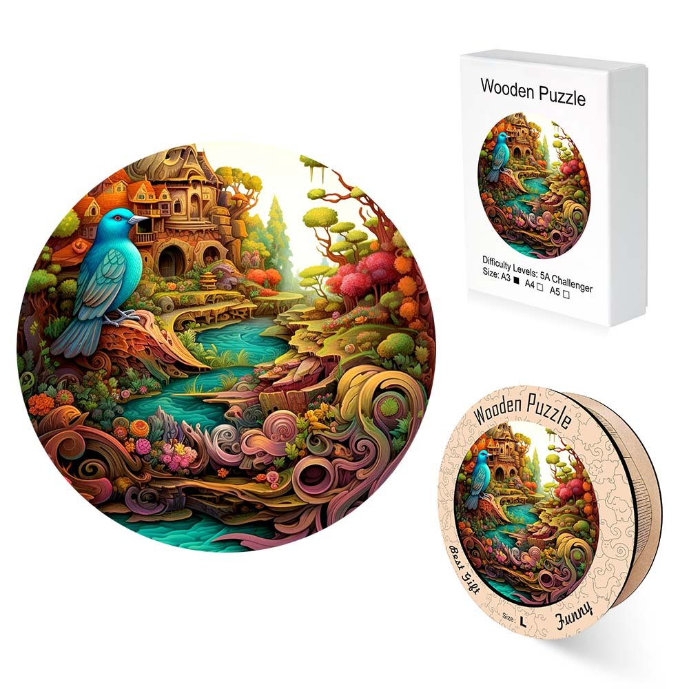 Bird And Bloom - Wooden Jigsaw Puzzle - Unipuzzles