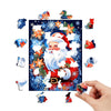 Blue Christmas Wooden Original Jigsaw Puzzle - Unipuzzles