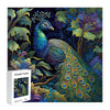 Blue Peacock Wooden Puzzle Original Animal Figure - Unipuzzles