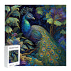 Blue Peacock Wooden Puzzle Original Animal Figure - Unipuzzles