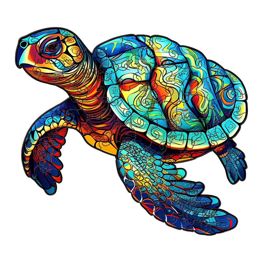 Blue Turtle Creative original wooden puzzle - Unipuzzles