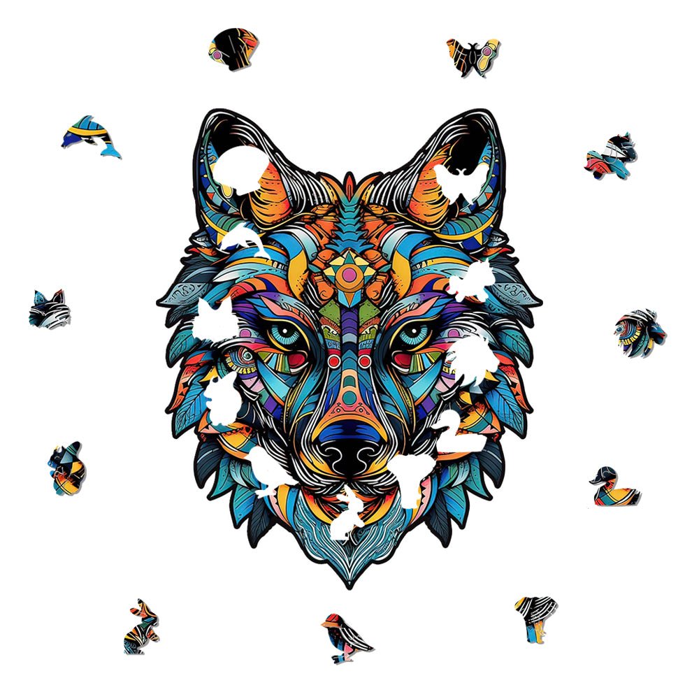 Calm Nation Elder Wolf Head Puzzle - Unipuzzles