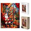 Cartoon Father Christmas Wooden Original Jigsaw Puzzle - Unipuzzles