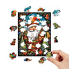 Cartoon Painted Father Christmas Wooden Puzzle - Unipuzzles