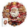 Cartoon red decorated Santa wooden puzzle - Unipuzzles
