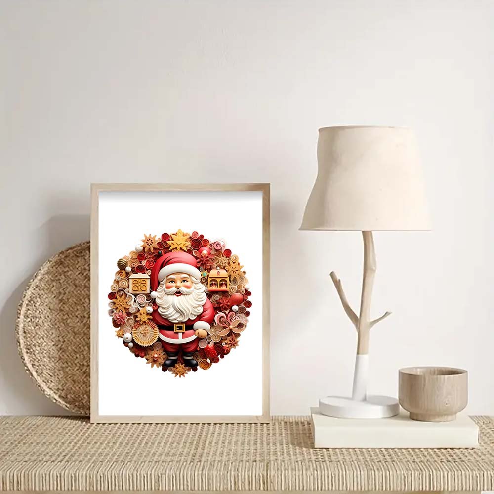 Cartoon red decorated Santa wooden puzzle - Unipuzzles