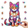 Cat irregular animal original wooden puzzle - Unipuzzles