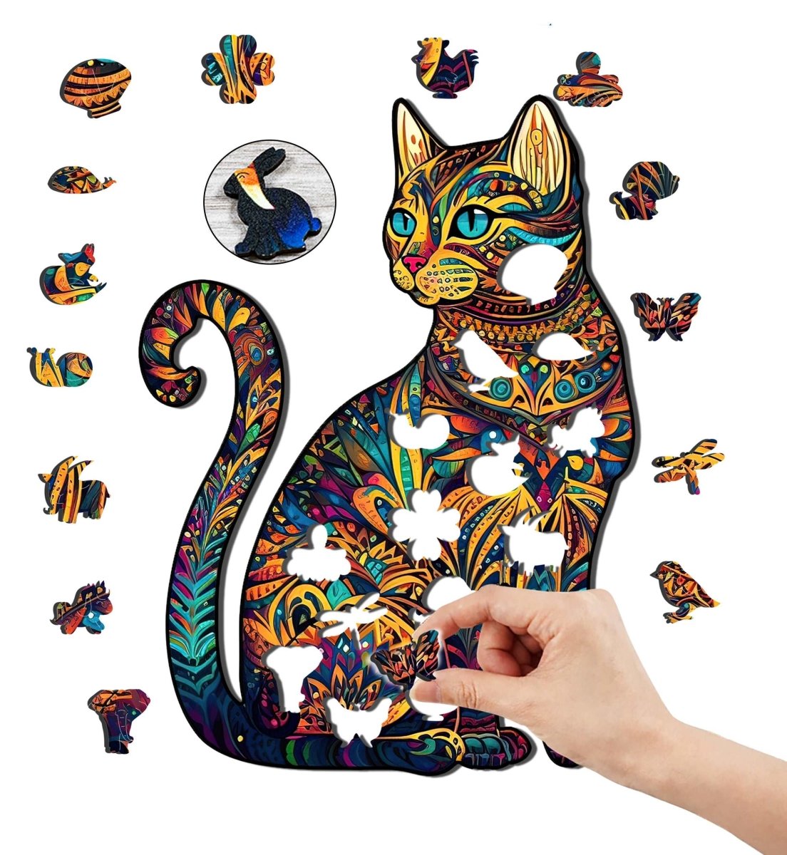 Cat Wooden Jiasaw Puzzles - Unipuzzles