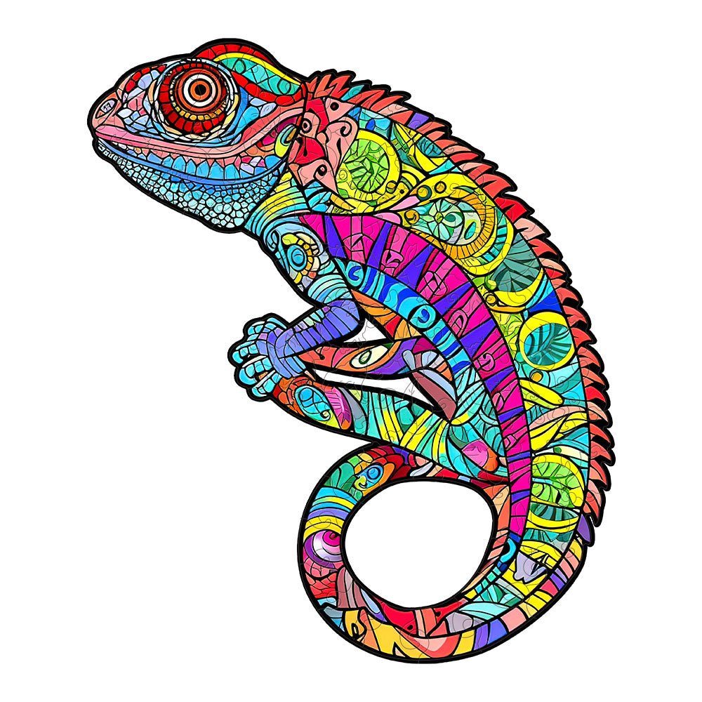 chameleon wooden jigsaw puzzles - Unipuzzles