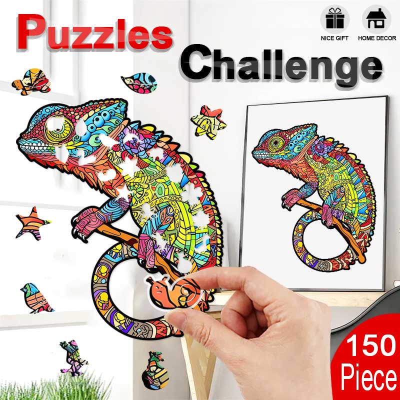 Chameleon Wooden Jigswa Puzzles - Unipuzzles