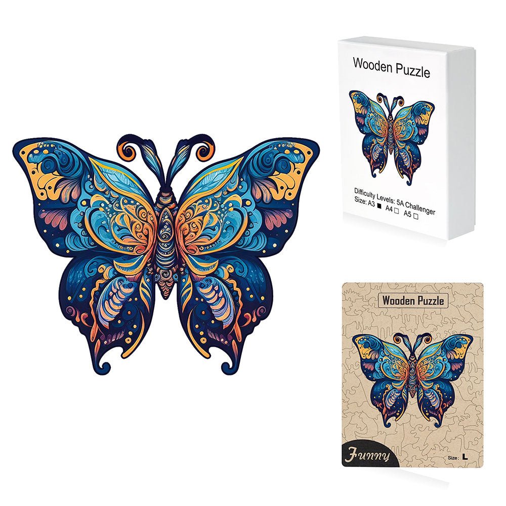 Charming Butterfly Wooden Jigsaw Puzzle - Unipuzzles