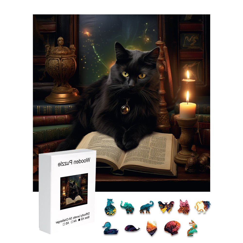 Christmas candles and books for cats and owners - Unipuzzles