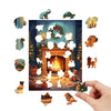 Christmas Fireplace Wooden Original Puzzle - Unipuzzles