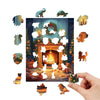 Charger l&#39;image dans la visionneuse de la galerie, Christmas Fireplace Wooden Original Puzzle - Unipuzzles
