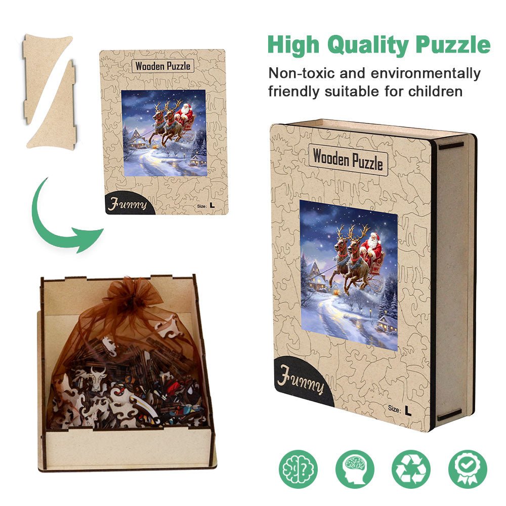 Christmas Santa drives to your door - Unipuzzles