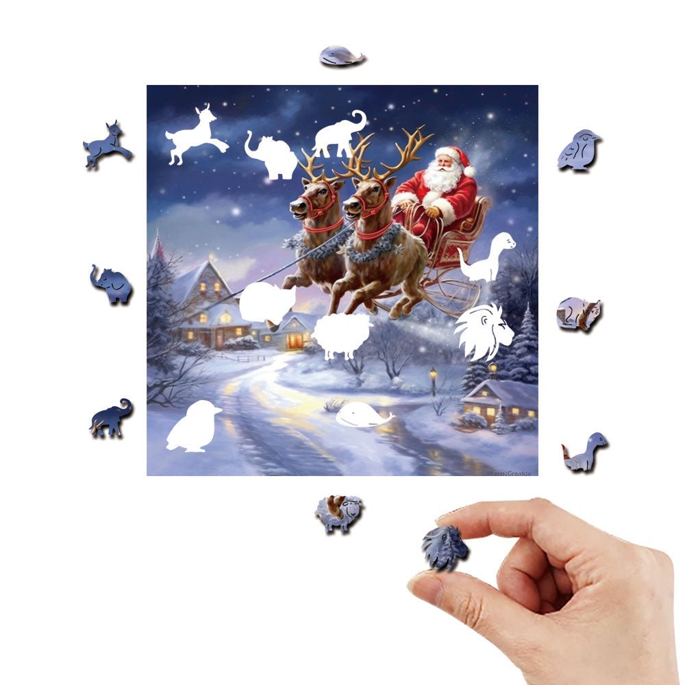 Christmas Santa drives to your door - Unipuzzles