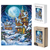 Christmas Snow Scene Wooden Original Jigsaw Puzzle - Unipuzzles