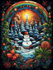 Christmas Snowman at Sunrise Wooden Puzzle - Unipuzzles