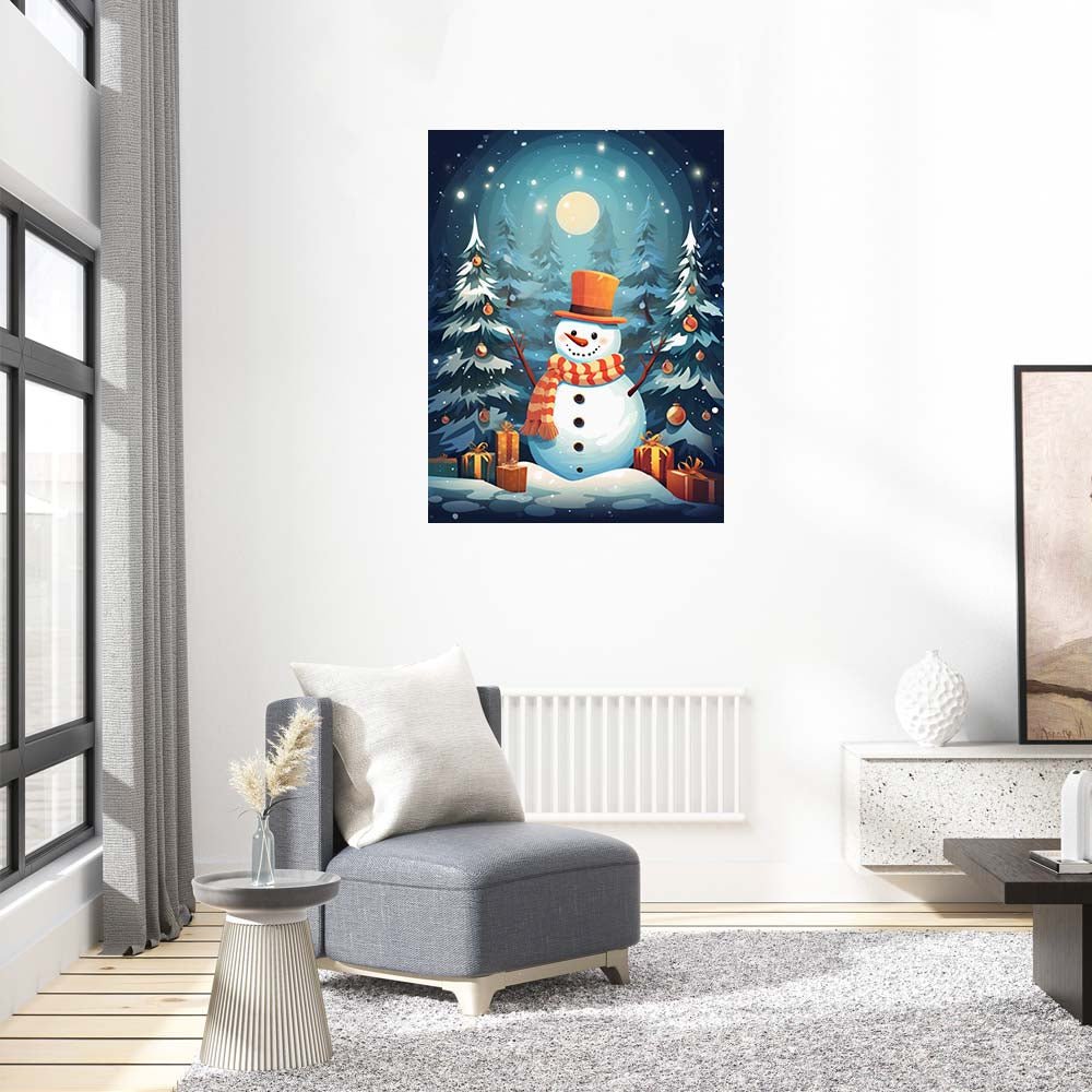 Christmas snowman Wooden Jigsaw Puzzle - Unipuzzles