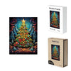 Charger l&#39;image dans la visionneuse de la galerie, Christmas Tree in the Forest Wooden Puzzle - Unipuzzles