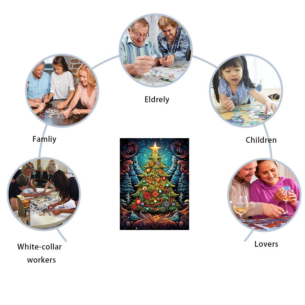 Christmas Tree in the Forest Wooden Puzzle - Unipuzzles