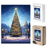 Laden Sie das Bild in den Galerie-Viewer, Christmas Tree in the Square Wooden Original Jigsaw Puzzle - Unipuzzles