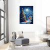 Christmas tree outside the house wooden original jigsaw puzzle - Unipuzzles