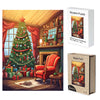 Christmas Tree Pile of Presents Wooden Original Jigsaw Puzzle - Unipuzzles