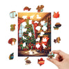 Christmas Tree Pile of Presents Wooden Original Jigsaw Puzzle - Unipuzzles