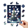 Christmas Tree Under the Stars Wooden Original Jigsaw Puzzle - Unipuzzles