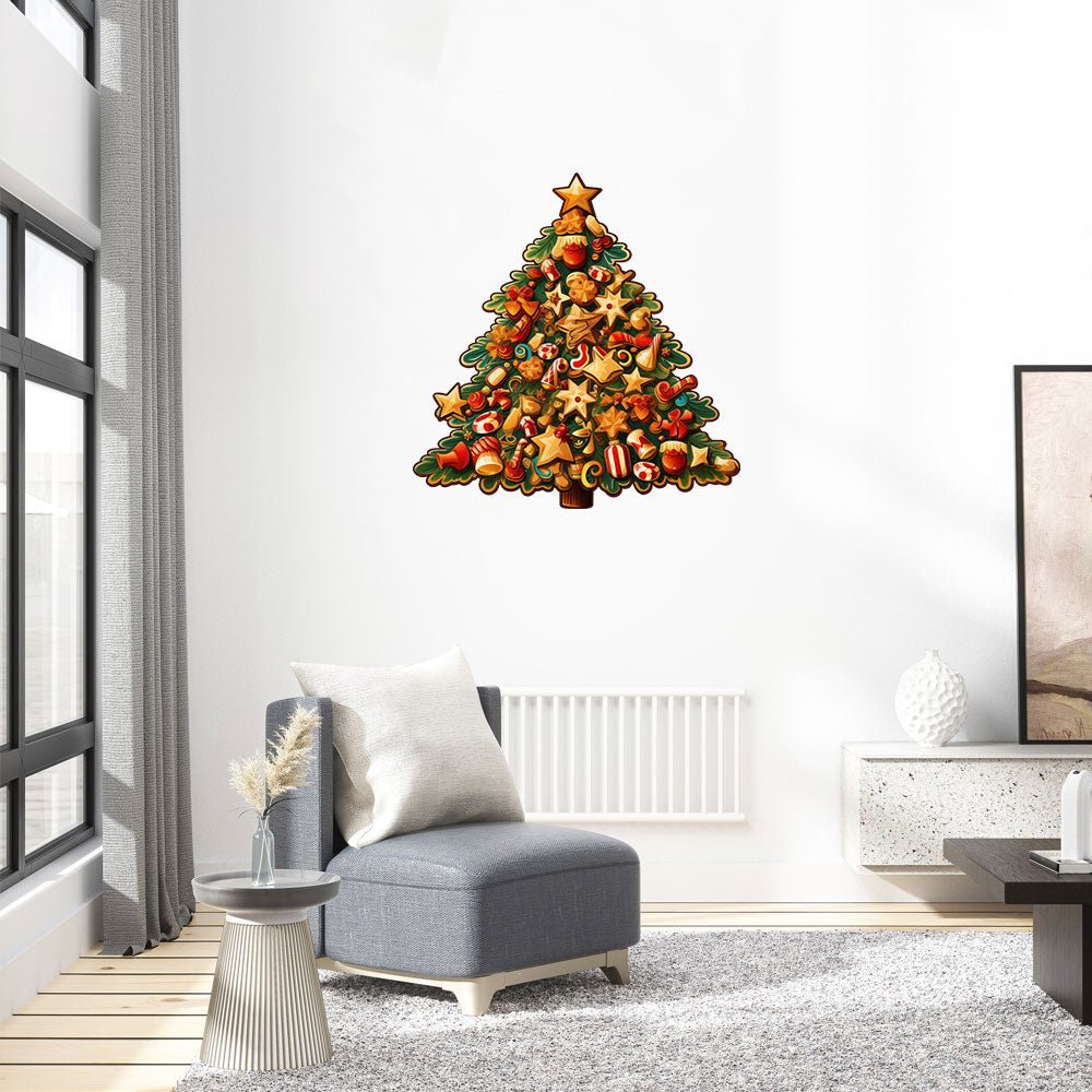 Christmas tree wooden Jigsaw puzzle - Unipuzzles